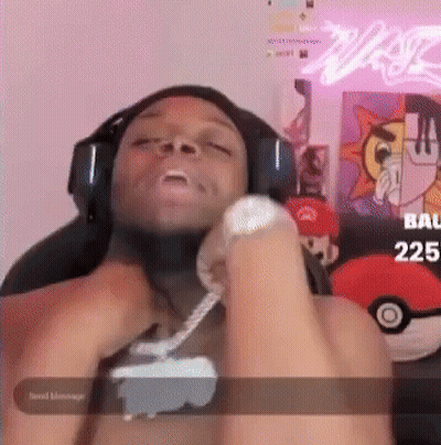Man Wearing Headphones Talking On Phone GIF