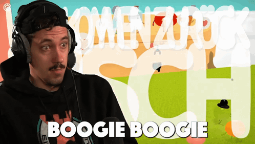 Man Wearing Headphones With Boogie Boogie GIF