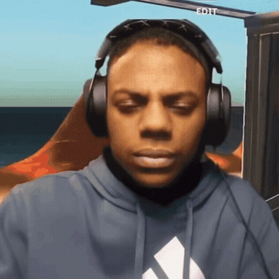 Man Wearing Headphones With Edit GIF