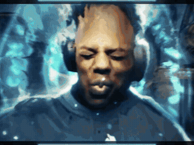 Man Wearing Headphones With Eyes Closed GIF