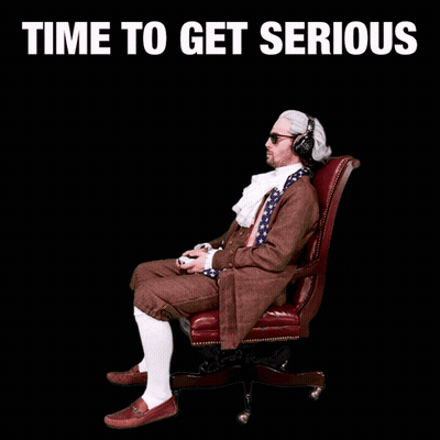 Man Wearing Headphones With Get Serious GIF