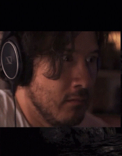 Man Wearing Headphones With Letter K GIF