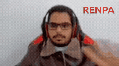 Man Wearing Headphones With Red Renpa GIF