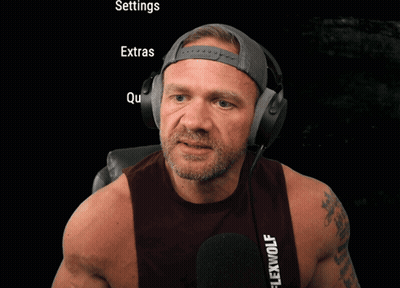 Man Wearing Headphones With Settings Extras Quit GIF