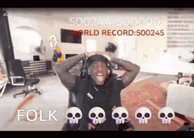 Man Wearing Headphones With Skulls And Folk GIF