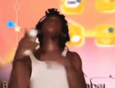 Man Wearing Headphones With Super Smash Bros Sign GIF