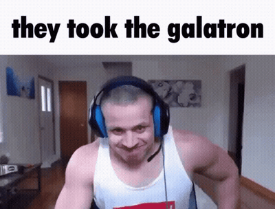 Man Wearing Headphones With They Took The Galatron GIF