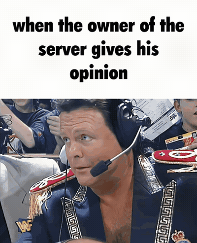 Man Wearing Headset Saying When Server Owner Gives Opinion GIF