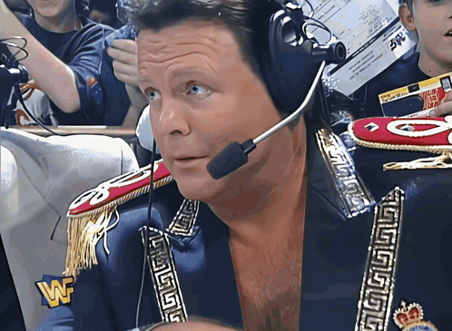 Man Wearing Headset With WP Logo GIF