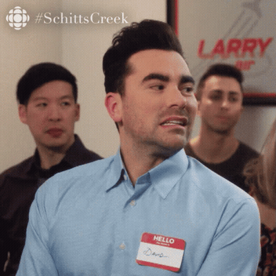 Man Wearing Hello David Name Tag GIF