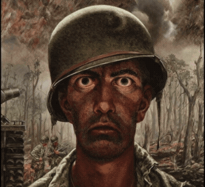 Man Wearing Helmet Painting GIF