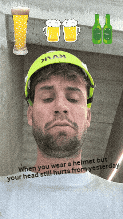 Man Wearing Helmet Saying Head Still Hurts