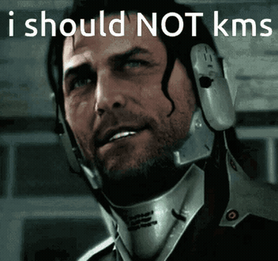Man Wearing Helmet With I Should Not KMS GIF