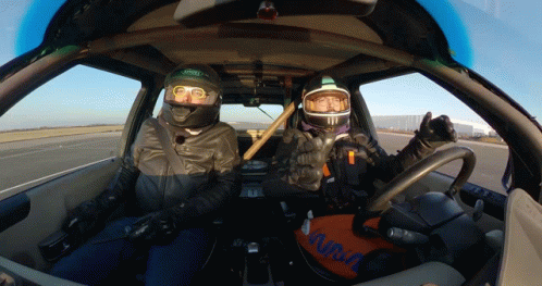 Man Wearing Helmet With Word Shoei GIF