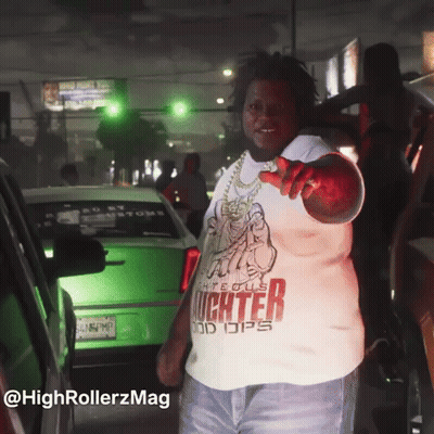 Man Wearing High Rollerzmag Shirt GIF