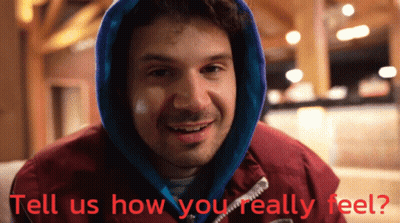 Man Wearing Hoodie Tell Us How You Feel GIF