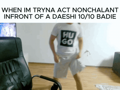 Man Wearing Hu Go Shirt GIF