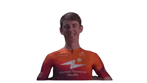 Man Wearing Human Powered Health Shirt Sticker
