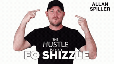 Man Wearing Hustle Is Dead Shirt GIF