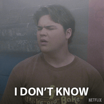 Man Wearing I Don't Know Shirt GIF