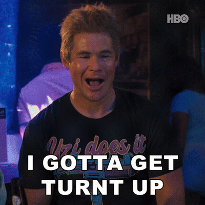 Man Wearing I Gotta Get Turn Up Shirt GIF