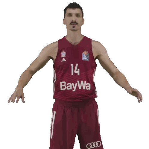 Man Wearing Jersey Saying 14 Baywa Sticker
