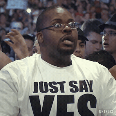 Man Wearing Just Say Yes Shirt