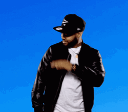 Man Wearing Leather Jacket Shoulder Brush GIF