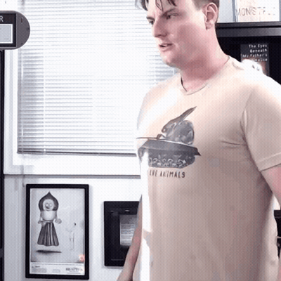 Man Wearing Live Animals T-Shirt GIF