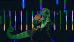 Man Wearing Lizard Costume Dancing GIF