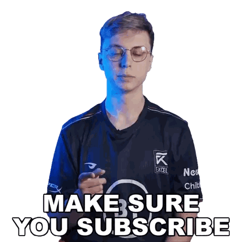 Man Wearing Make Sure You Subscribe Shirt Sticker