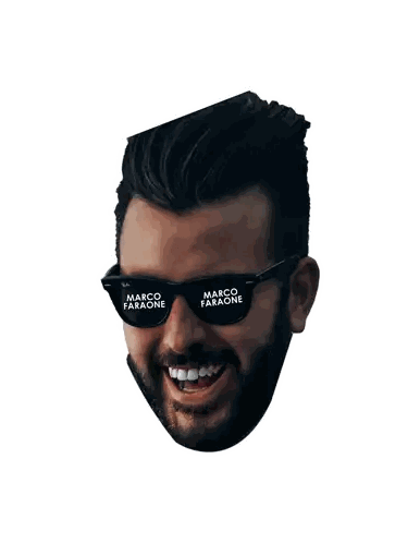 Man Wearing Marco Faraone Sunglasses Sticker