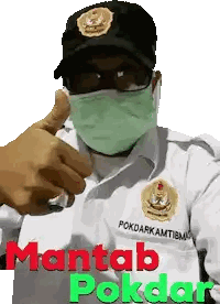 Man Wearing Mask And Sunglasses Giving Thumbs Up Sticker