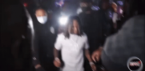 Man Wearing Mask Dancing In Crowd GIF