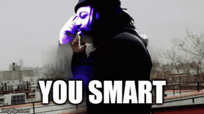 Man Wearing Mask Smoking Cigarette You Smart GIF