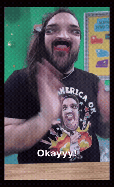 Man Wearing Merica Ok Shirt GIF