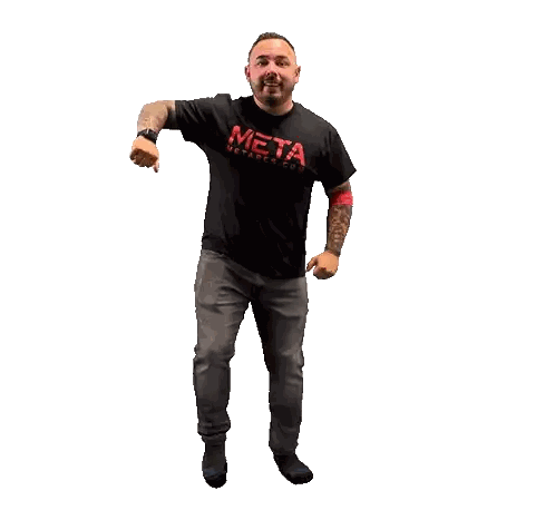 Man Wearing Meta Shirt Sticker