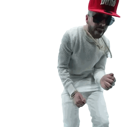 Man Wearing Miami Hat And Sunglasses Sticker