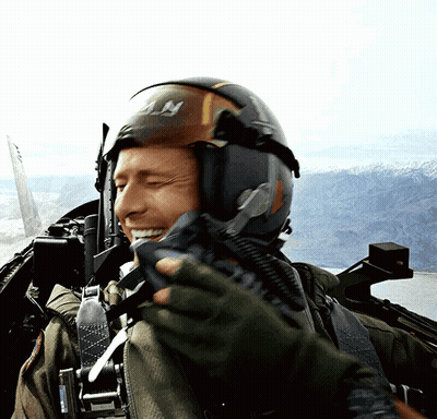 Man Wearing Navy Helmet Smiling GIF