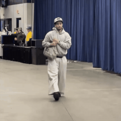 Man Wearing Nike Hat Walking GIF