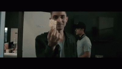 Man Wearing Nirvana Hat GIF