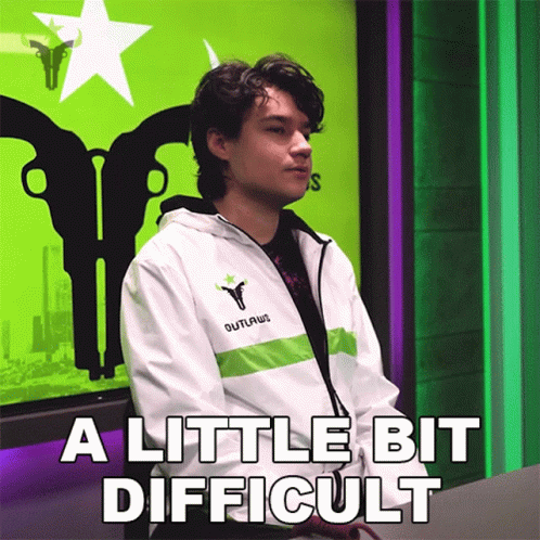 Man Wearing Outlaw Jacket Saying A Little Bit Difficult GIF
