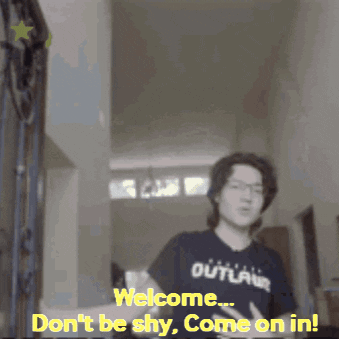 Man Wearing Outlaw Shirt Says Welcome GIF