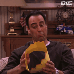 Man Wearing Paper Crown King GIF