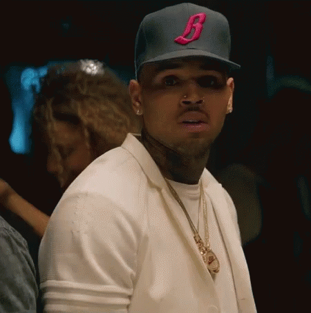 Man Wearing Pink Letter B Baseball Cap GIF