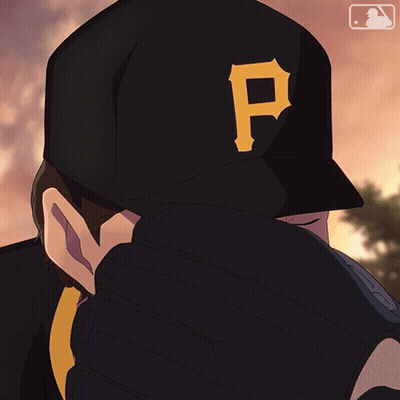 Man Wearing Pittsburgh Pirates Hat Covering Face GIF