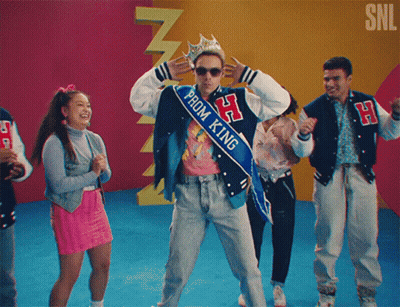 Man Wearing Prom King Sash GIF