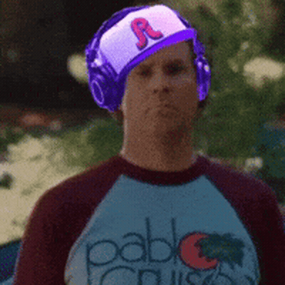 Man Wearing Purple Hat Headphones Pablo Cruise Shirt GIF