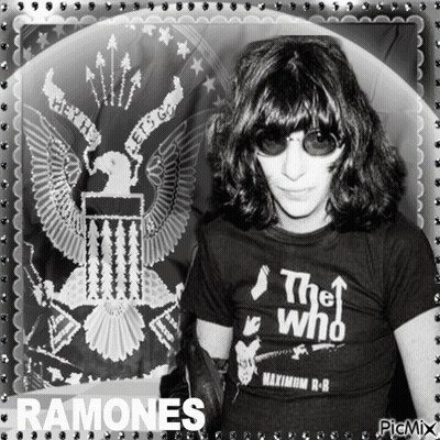 Man Wearing Ramones T-Shirt GIF