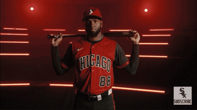 Man Wearing Red Chicago Jersey Number 1 GIF
